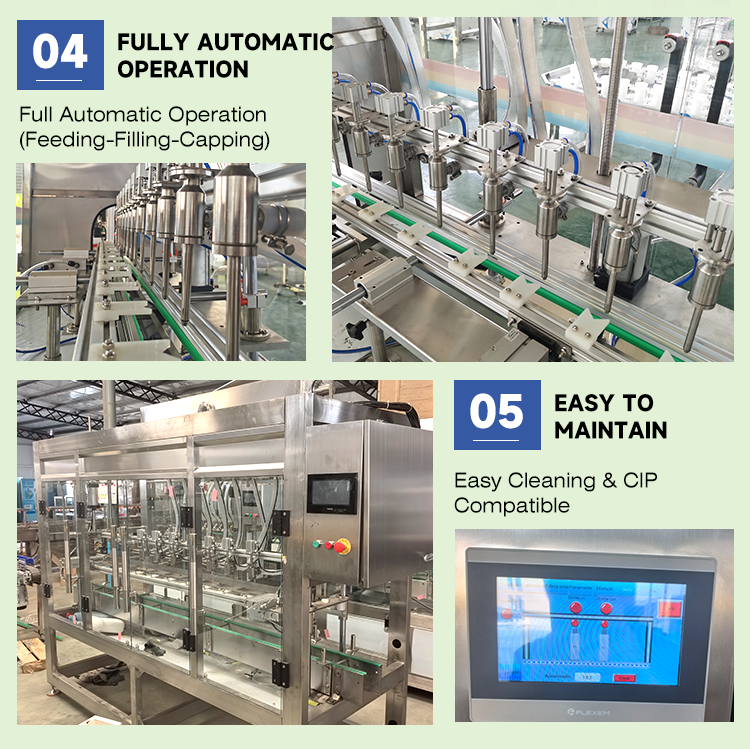 Full Automatic Gravity Linear Filler for Drinking Water, Juice, Mineral Water and Daily Chemical Liquid