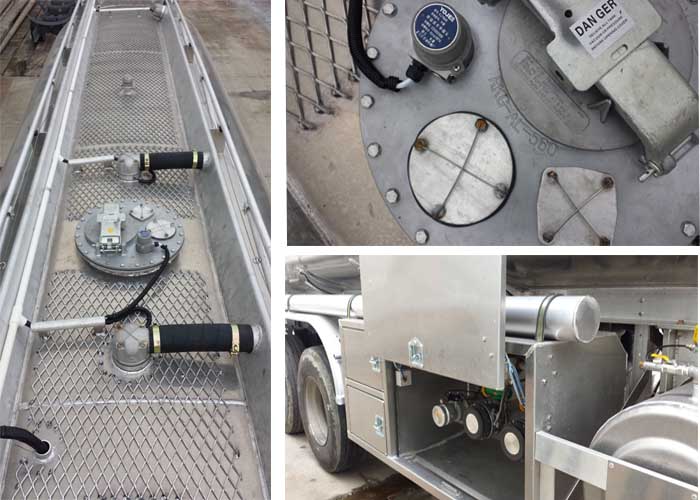 Облегченный алюминий трейлер топливозаправщика 45000 литров с нижней загрузкой