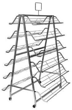 3 tier foldable white 5 gallon metal water bottle rack