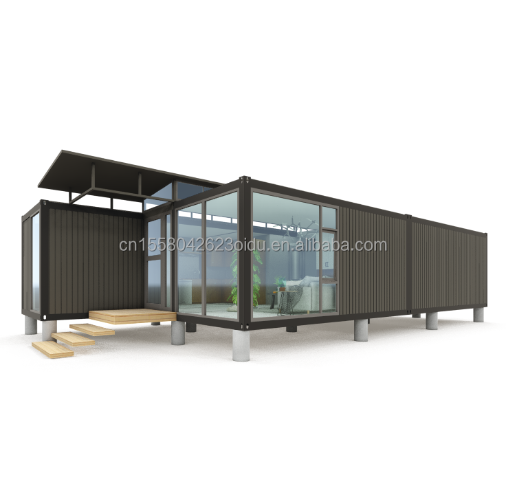 Casa de contenedores de color personalizado Casa prefabricada móvil 20 pies Prefabricado de envío Kit de casa pequeña para hotel