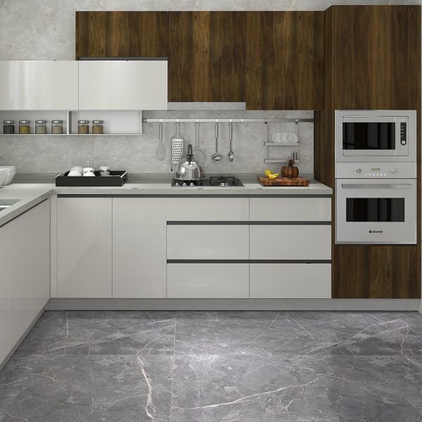 Тёмный фанера HDF деревянный шкаф для кухни