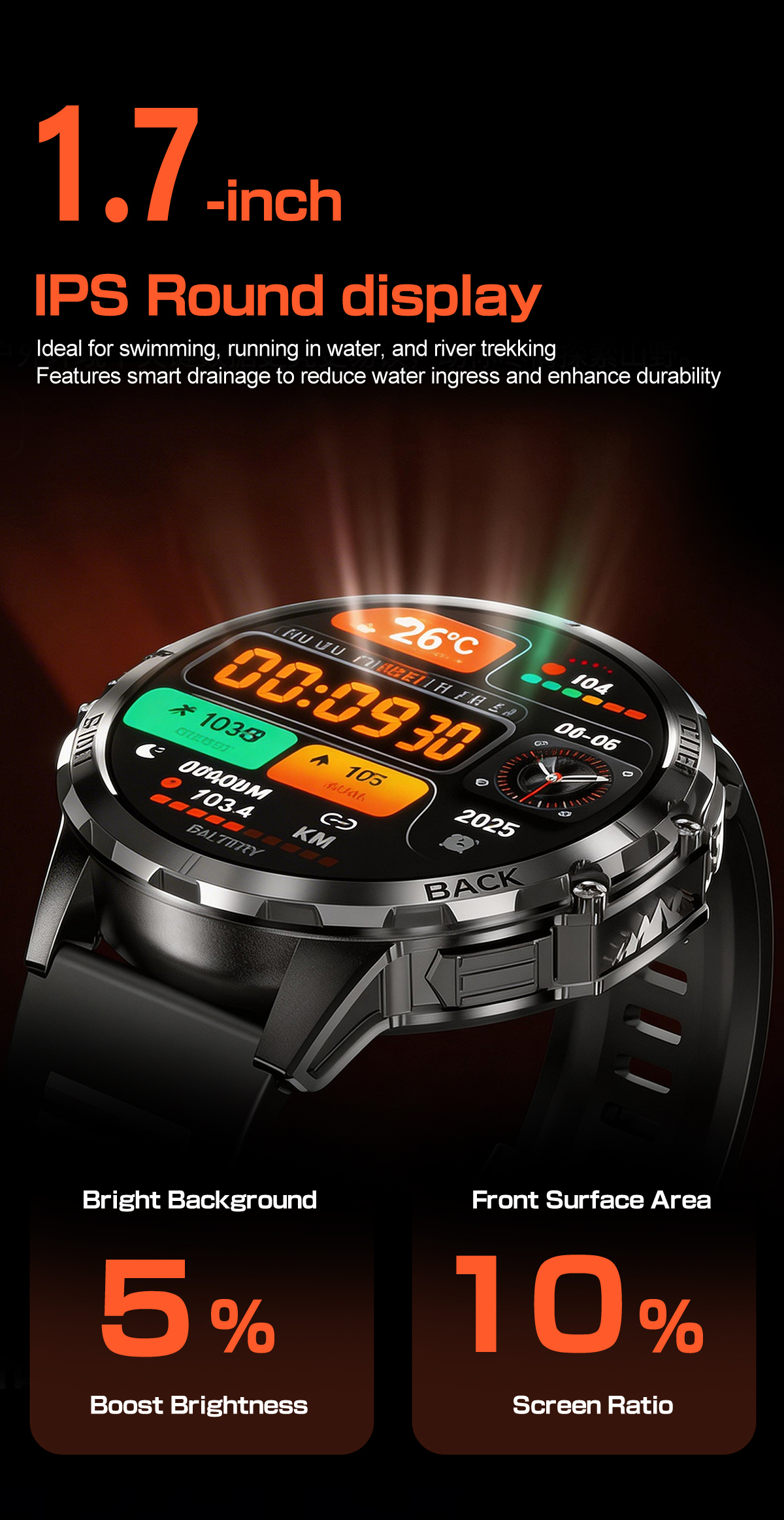K77 Android Smartwatch Call IP67 Waterproof IPS Fitness Tracker Heart Rate Monitor Sleep Tracker Multi-Sport Silicone Alloy Case
