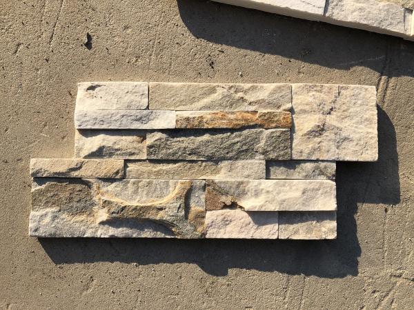 Natural Beige 10mm Stone Veneer Wall Panels Cladding