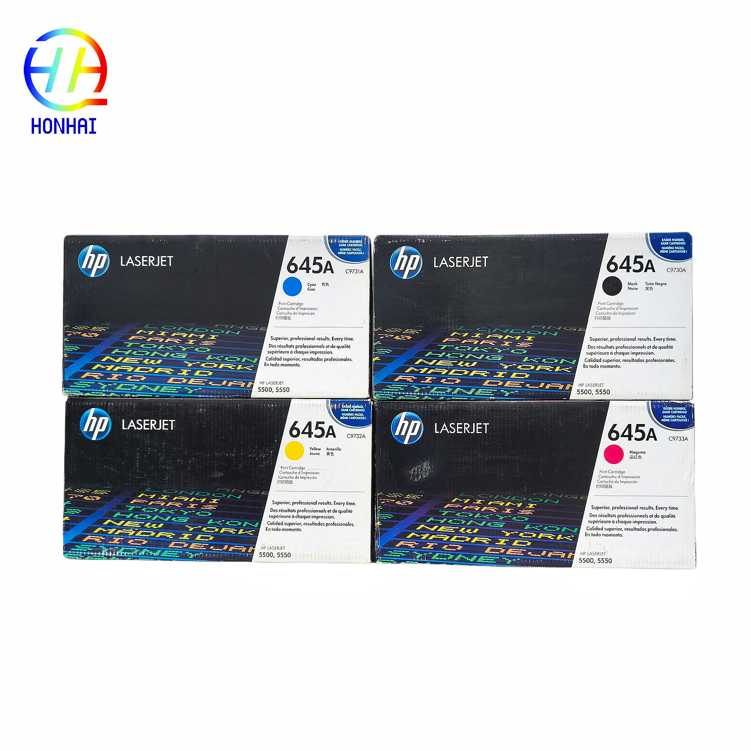 Original CMYK Set Toner Cartridge for HP LaserJet Pro M252dw M252n M274n M277dw M277n with 1,500 Standard Pages Yield