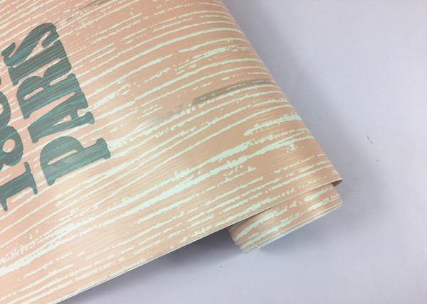 Pink Color Self Adhesive Decorative Acid And Alkali Resistance 53cm * 50m Per Roll