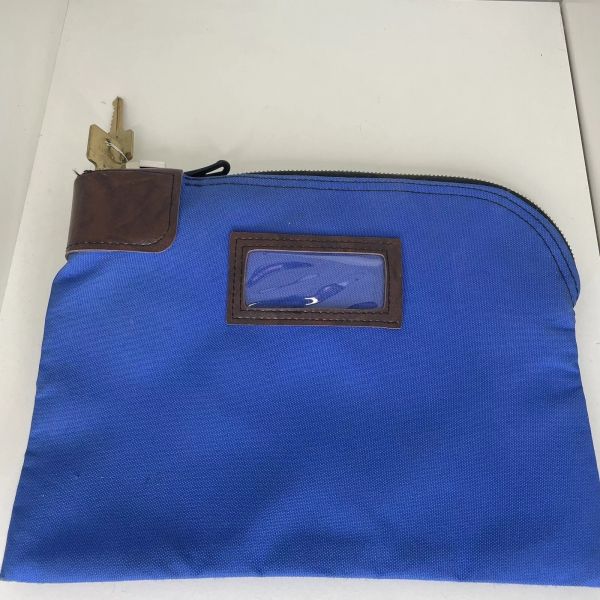 DEPOSIT BANK ZIPPER BAG WITH TWO KEYS ID BAG BILL BAG BANK WITHDRAWAL BAG