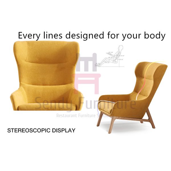 Стул чтения твердой древесины удобный, уютные стулья живущей комнаты тигра ткани руки