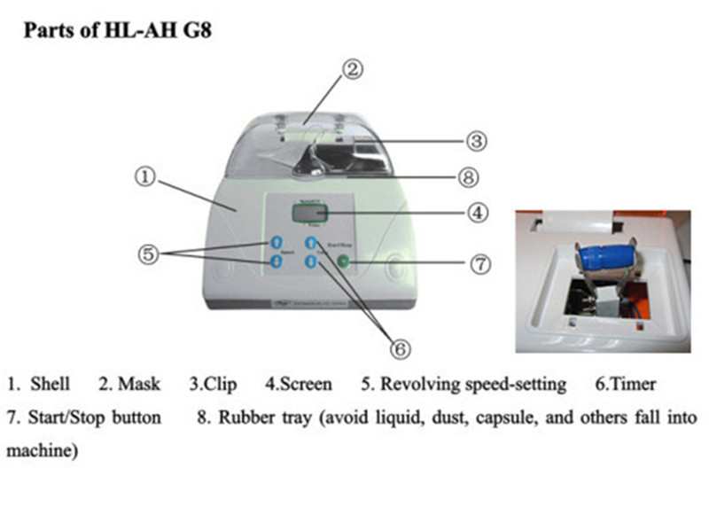 Серебряный зубоврачебный цыпленок смешивая машины сортучки цифров Amalgamator пластиковый