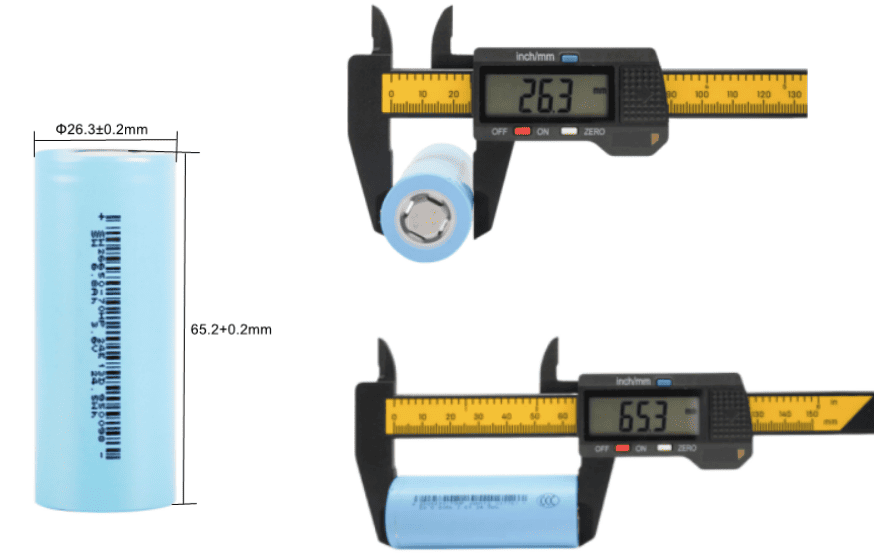 26650 Lithium Ion Battery 7000mAh High Capacity Low Temperature (-40℃) Rechargeable NMC Cell