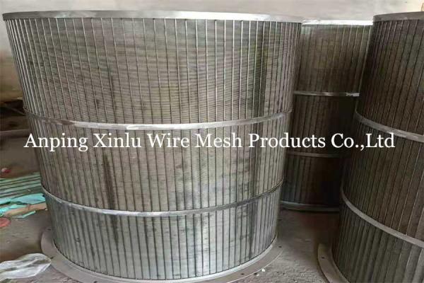 SS Wedge Wire Rotary Drum Screen Johnson Cylinder Basket Diameter 500 X Long 600mm