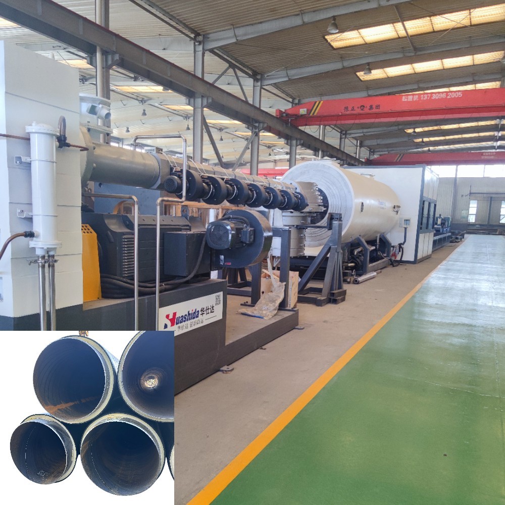 HUASHIDA HDPE Jacket Pipe Extrusion Line with Φ110-2200mm Range, Dust-Free Planetary Cutting, and  Control System