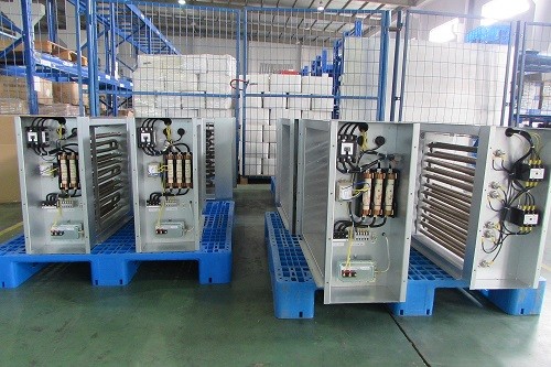 SS304 Finned Tubular Heater , Duct Mounted Electric Heater 18 Months Warranty