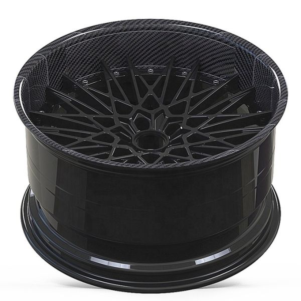 Carbon fiber lip Forged wheels Customized 19 20 21 22 inch custom 2 piece wheels