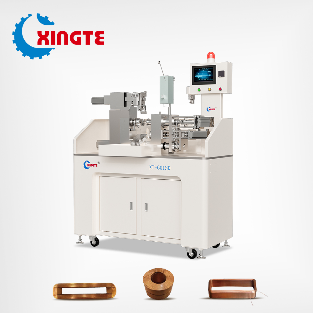 Fully automatic large-size air-core coil winding machine with high efficiency for automated production