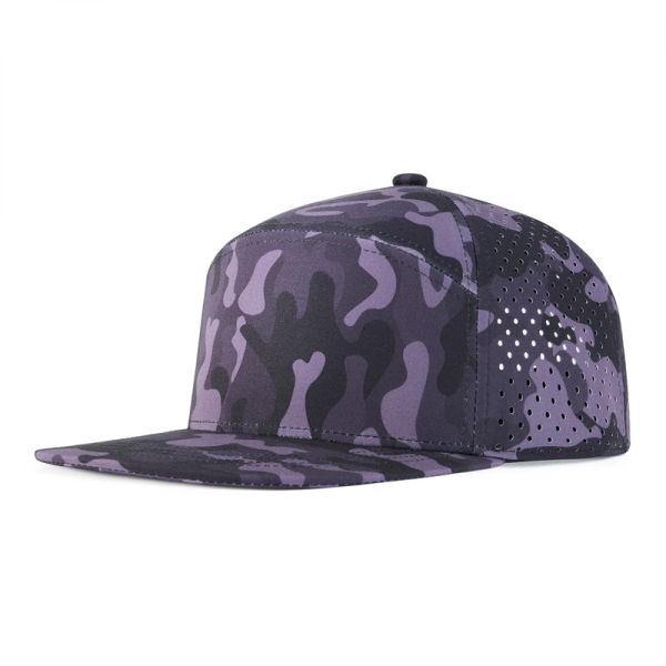 Customized Snapback Hat Adjustable Performance Laser Cut Hole Perforated Snapback Cap
