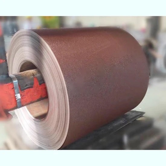 Рыжая матка RAL8017 Коричневая стенная облицовка 40 лет Гарантия Текстурированная стальная катушка Покрашенная оцинкованная стальная металлическая крыша