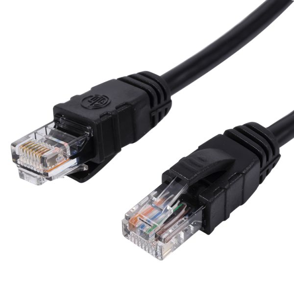 Round Cat6a UTP Patch Cord 24AWG 4 Pair Black / Gary 4P PVC Ethernet Cable