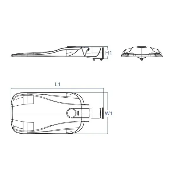 LED Street Light 10V Dim Die-Casting Aluminum Waterproof Weatherproof Smart Control Photocell Highways Parks Square