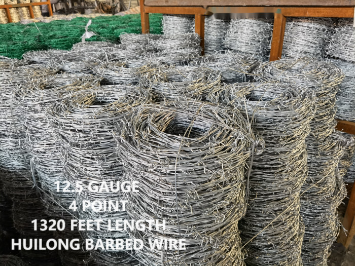 тяжелое колючей проволоки 12-1/2Gauge 1320ft высокое растяжимое гальванизированное для ограждать поля
