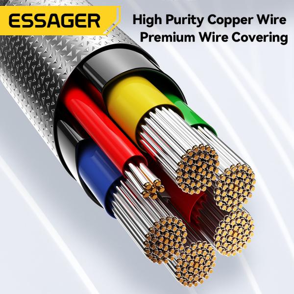 ES-X55 Series Magnetic Absorption Quick Charge Cable USB C To Type C Cable 100W 240W 1m