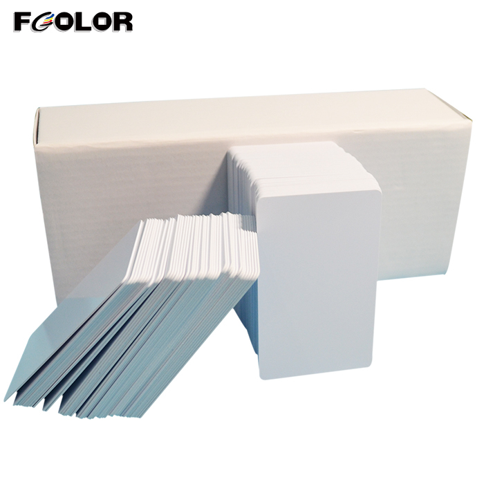 FCOLOR Wholesale Direct Price 230pcs White Customized PVC Inkjet Card for ID Card Printer