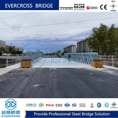 Temporary Prefabricated Steel Bailey Bridge For Car And Pedestrian BS5400 Standard