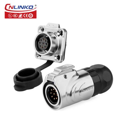 CNLINKO LP16 Plug and Socket Male Female M16 Round 9 Pin Waterproof Cable Connector
