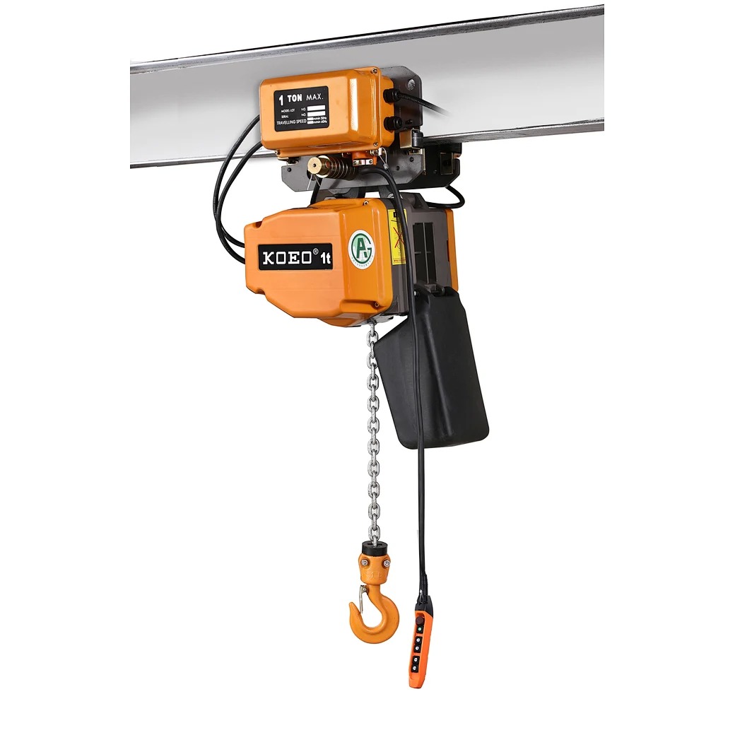 1.1KW 1 Ton Electric Hoist Traveling Type Industrial Electric Hoist IP55 For Precise Lifting