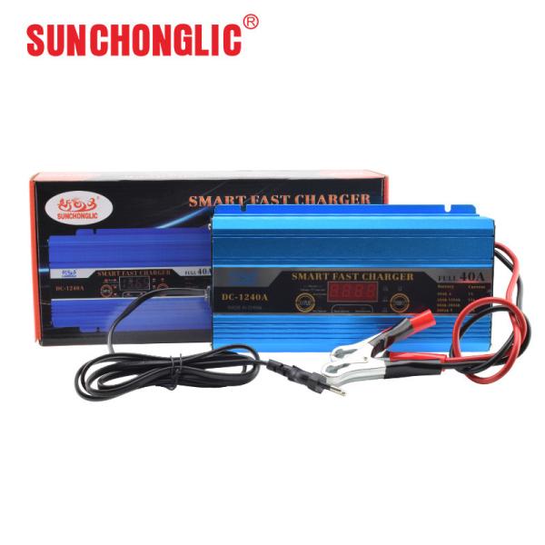 12v  Agm Gel Battery Charger 40a  Three Phase Battery Charger With Led Display