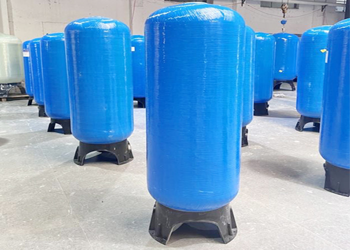 Cylindrical Shape Fiberglass Storage Tank For Water Treatment Above Ground
