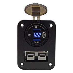 Flush Mount USB Charger For Anderson Plug Socket Double USB QC3.0 Charger Panel