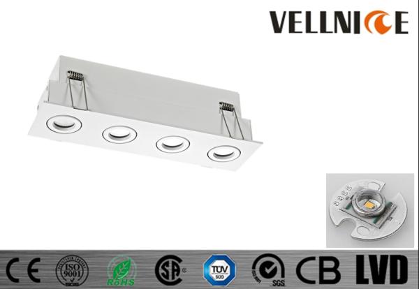 Multi-Head 4W Square LED Downlight Long Shape Aluminum Built-in Driver