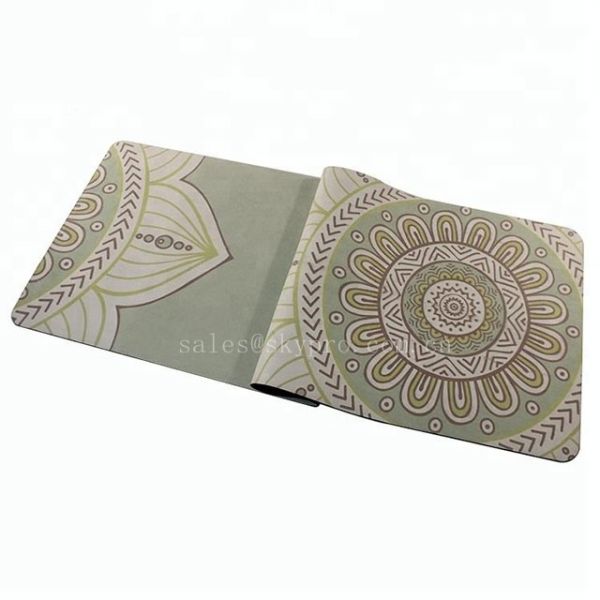 Напечатанная передача тепла циновки тренировки круга природного каучука/циновки йоги Эко горячая красочная