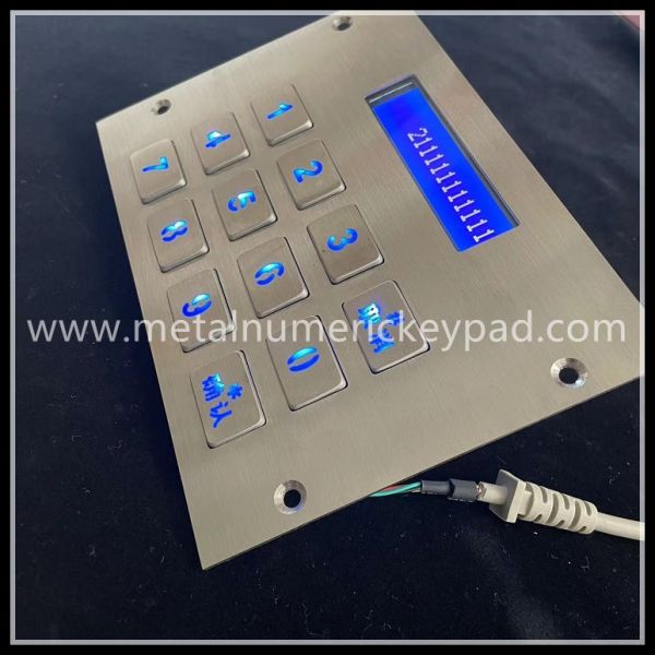 Digital Illuminated Led Display Stainless Steel Keypad 304 Grade Usb