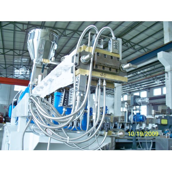 35mm Normal Torque Twin Screw Extruder / Masterbatch Production Line 20-50kg/hr