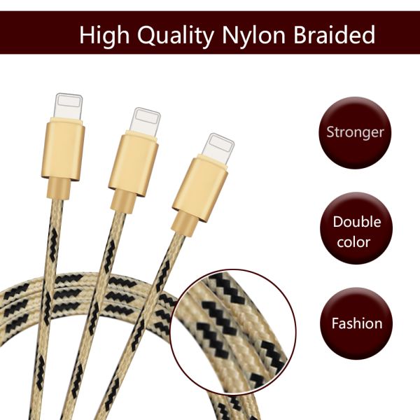 1 3 Meter Apple Certified Charging Cable Iphone 5 iPad iPhone X 2A Charger