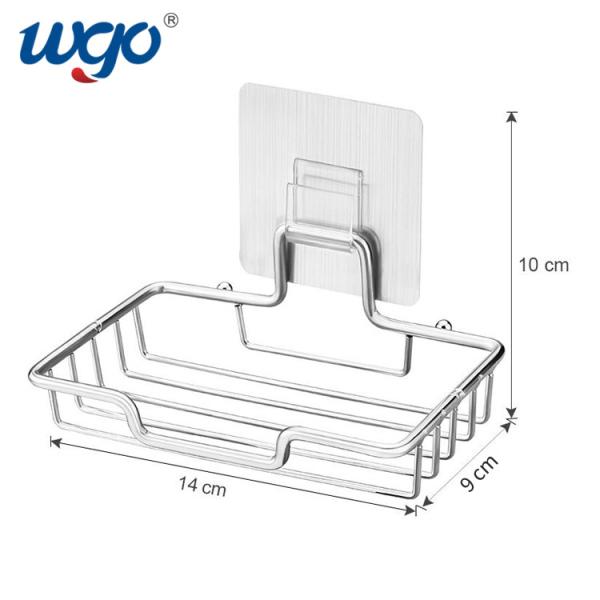 WGO 304 Stainless Steel Soap Holder ISO 9001 5kg Bearing Self Adhesive Type