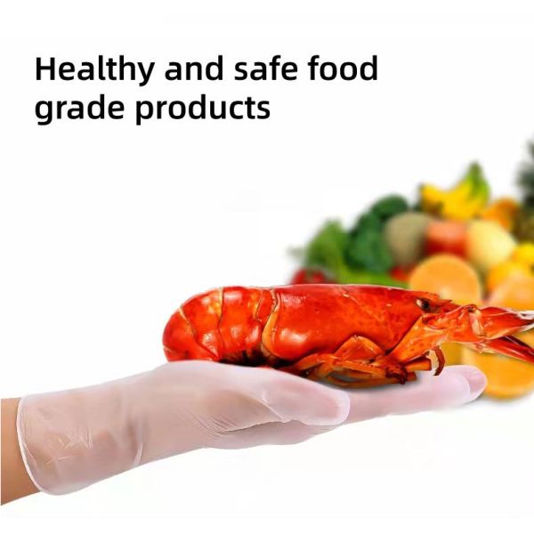 Clear Soft Vinyl Exam Gloves Latex-Free Disposable Cleaning Gloves Food Safe