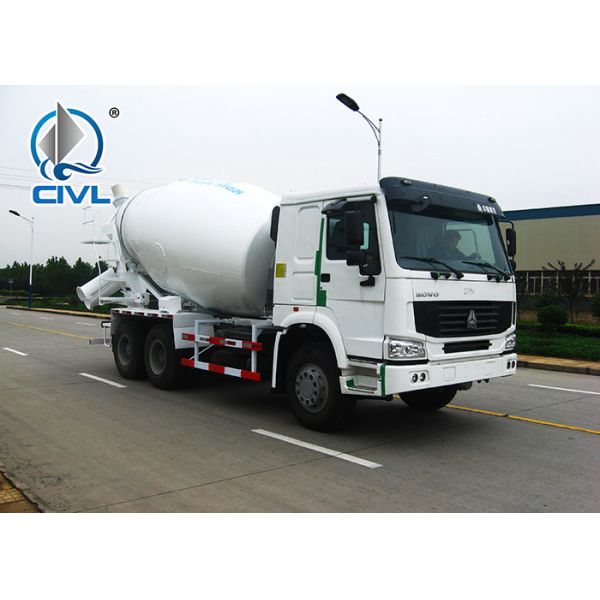 EUROII Sinotruk HOWO Mobile Concrete Mixer Truck with 10CBM tanker RHD 10 Wheels 336HP Engine