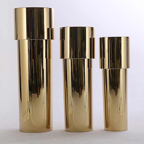 110cm Tall Cylinder Oem Celebration Stainless Steel Outdoor Planters