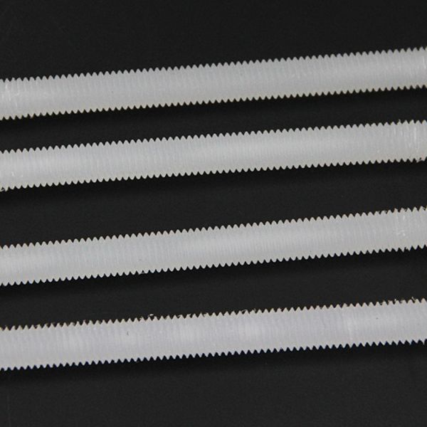 Белый пластиковый резиновый нейлон полностью продетая нитку штанга DIN975 M4 - M20