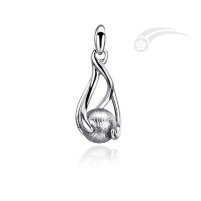 8mm Sphere Meteorite 925 Sterling Silver Pendant Elegant