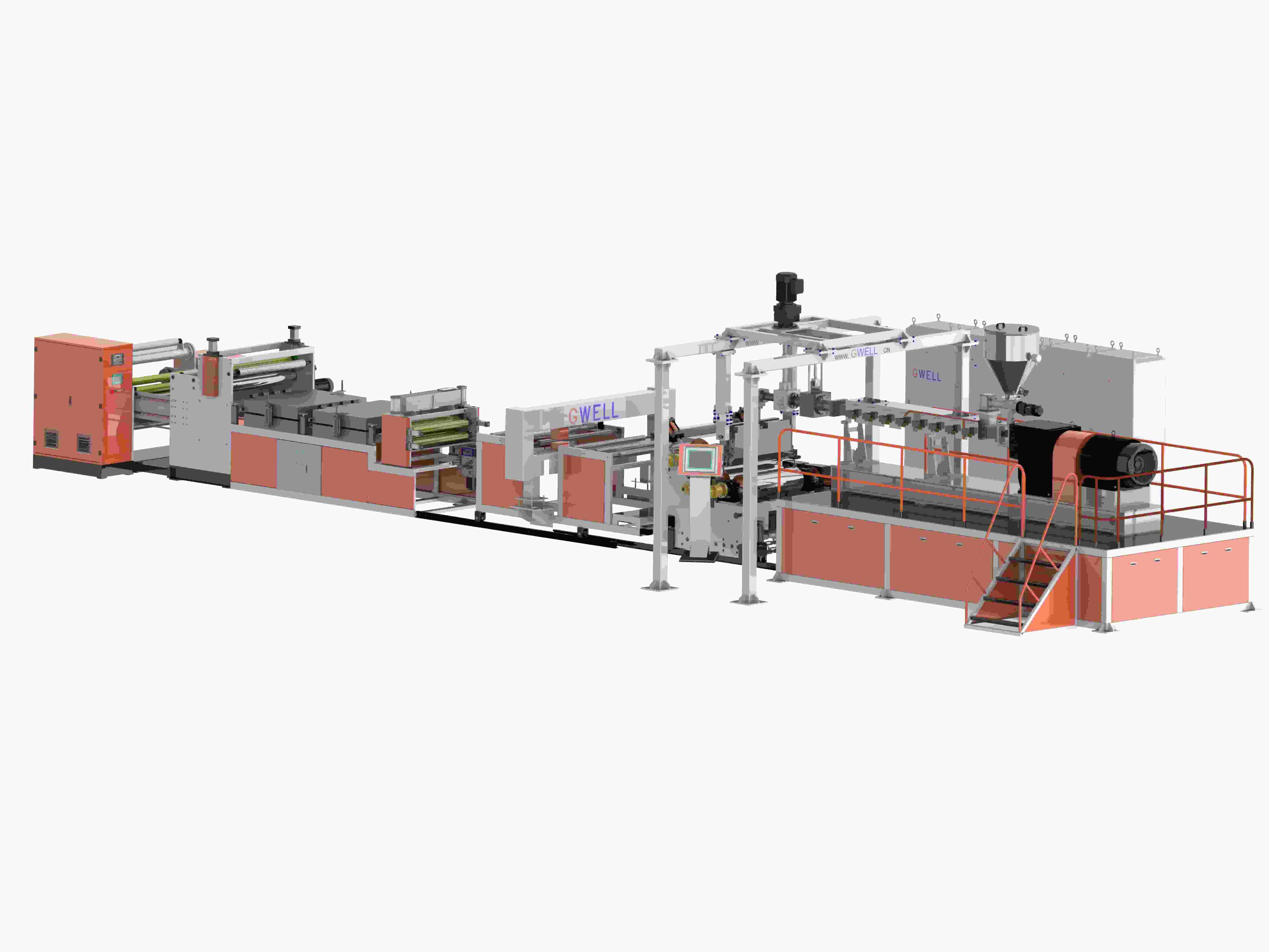 sheet extrusion machinery designed for extrusion of pmma acrylic gpps ms plates applied in instruments lamps and decoration
