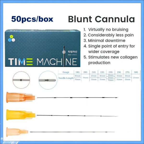 18G 21G 22G 23G 25g 27G 30G 50mm 70mm Blunt Tip Micro Cannula Needle for Injectable Hyaluronic Acid