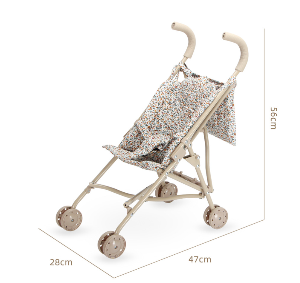 Customized Classical Precious Toy Gift Basic Baby Doll Stroller for Toddlers with Backpack Doll Buggy