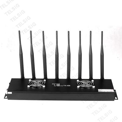 8 Antenna Desktop Gps Signal Blocker , Durable Alluminum Alloy Gsm Gps Jammer