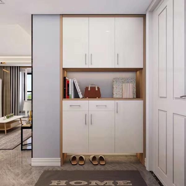 Entryway Customized Wooden Slimline Shoe Storage Cabinet  Plywood Hardwood