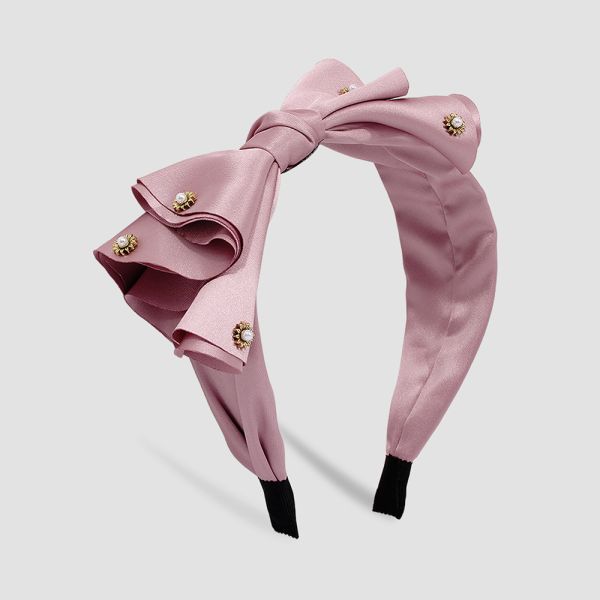 seamless pink super fairy headbands simple candy color bow hair accessories slimming delicate headbands