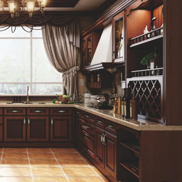 Eco Friendly Classic Kitchen Cabinet Design Alabaster Shallow Ready Made  ISO CE
