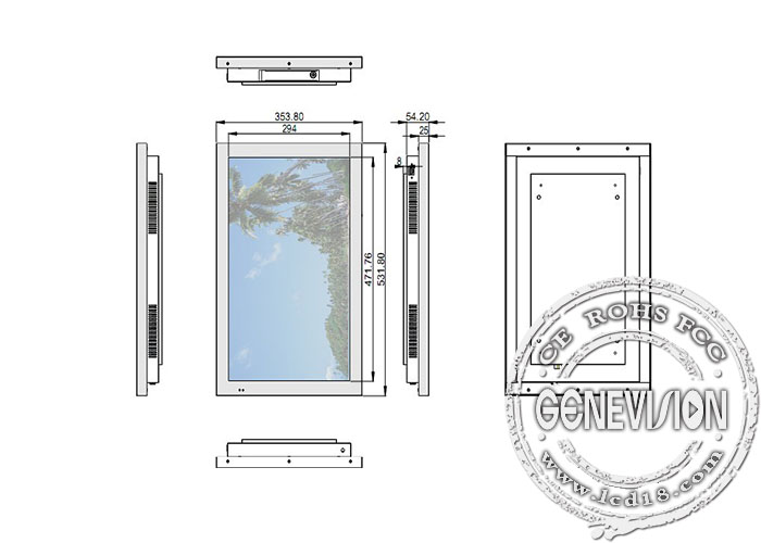 Огородите мониторы дисплея 26 Маунта LCD медленно двиньте, 0.421mm (h) x 0.421mm (w)